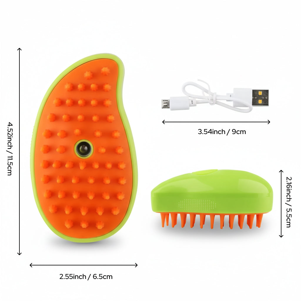 Brosse à vapeur 3 en 1 pour toilettage doux et efficace