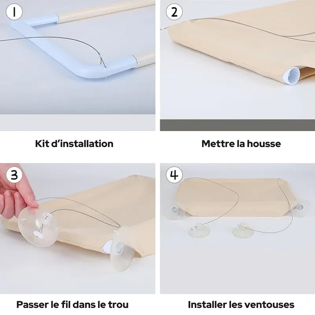 Hamac de fenêtre pour chat