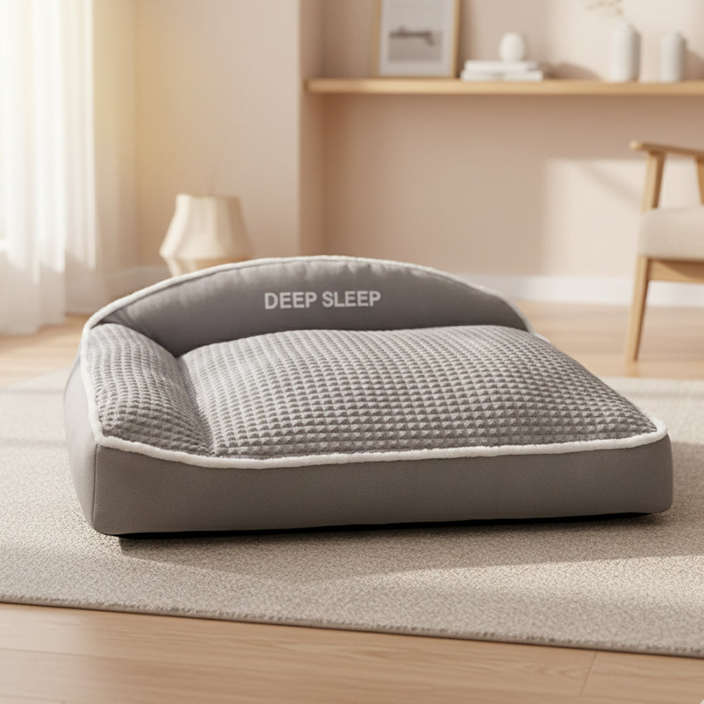 Lit rectangulaire ultra confortable, antidérapant et lavable