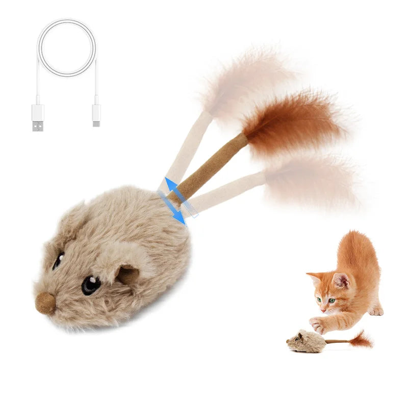 Jouet souris interactif rechargeable pour chat