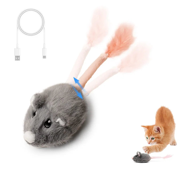 Jouet souris interactif rechargeable pour chat