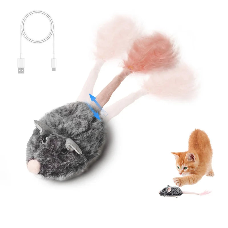 Jouet souris interactif rechargeable pour chat