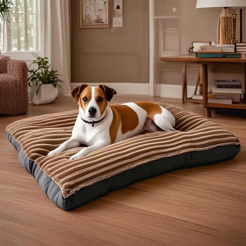 Matelas Douillet en Velours côtelé pour Chien