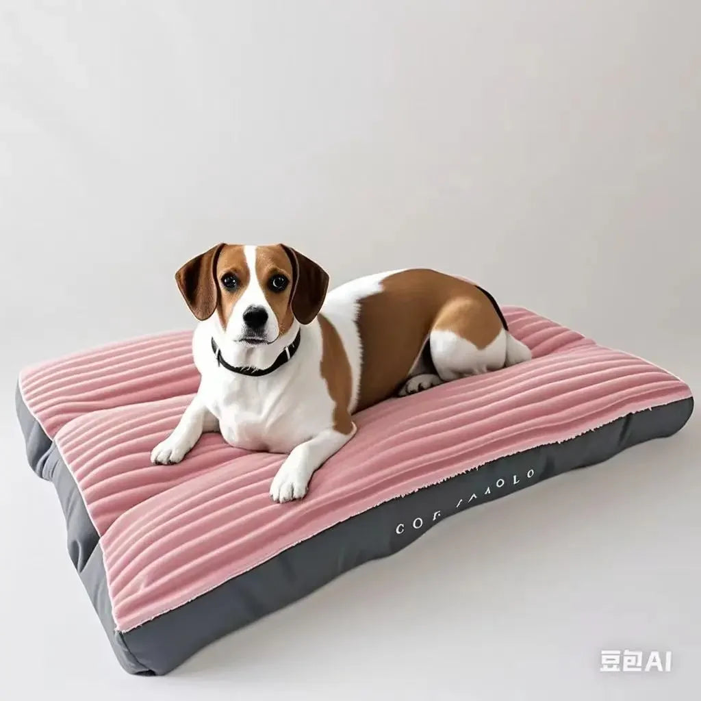 Matelas Douillet en Velours côtelé pour Chien