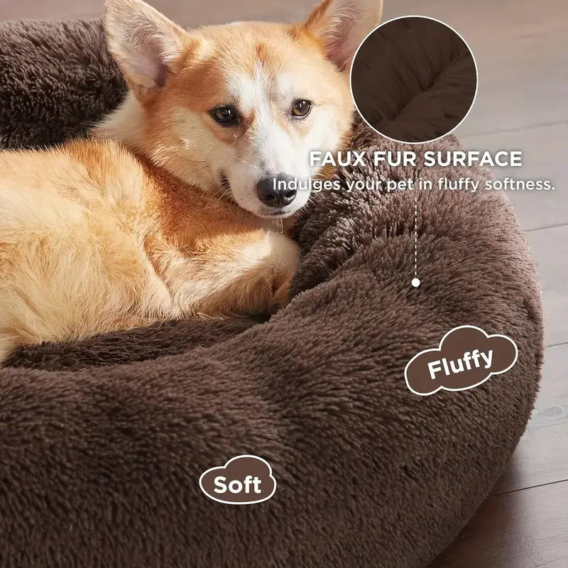 Coussin rond ultra doux – Confort et relaxation chien et chat