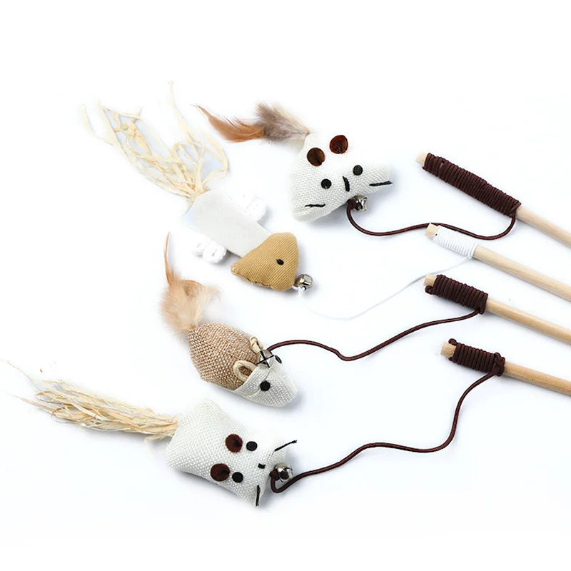 Jouets en Bois et Plumes pour chat