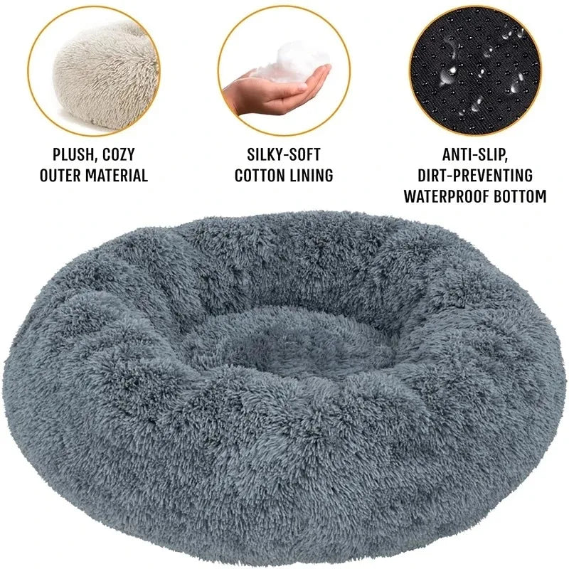 Coussin rond ultra doux – Confort et relaxation chien et chat