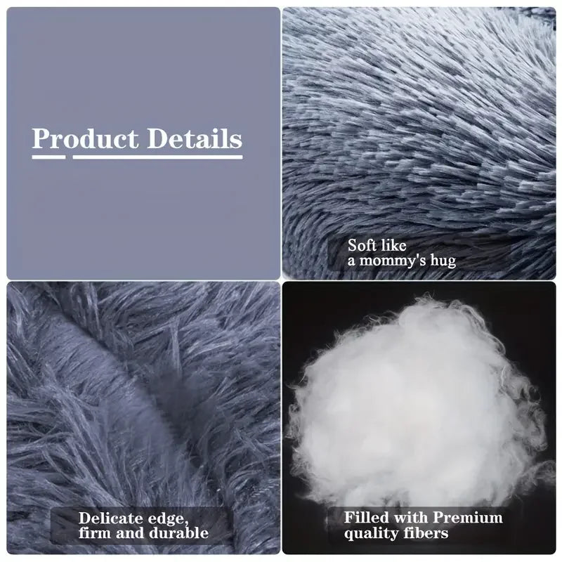 Coussin rond ultra doux – Confort et relaxation chien et chat