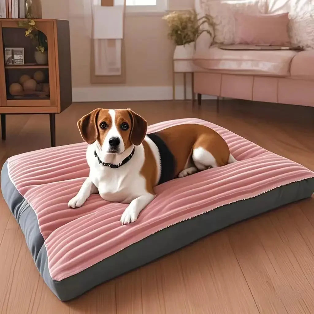 Matelas Douillet en Velours côtelé pour Chien