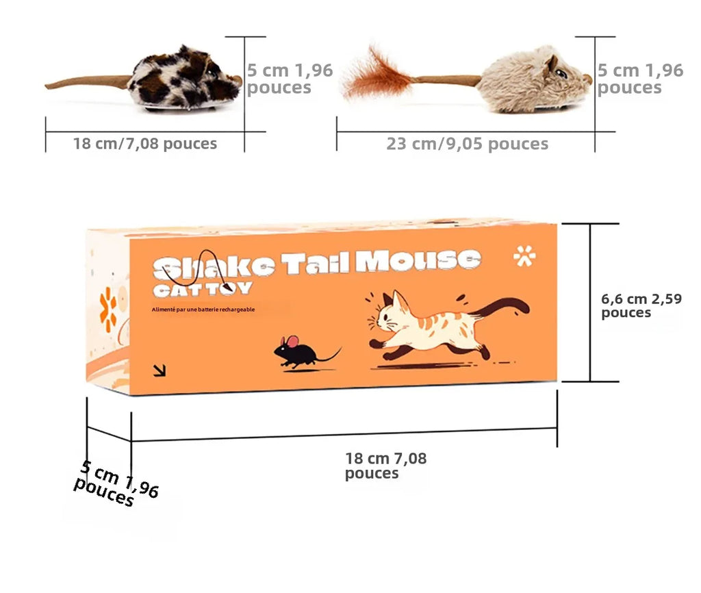 Jouet souris interactif rechargeable pour chat