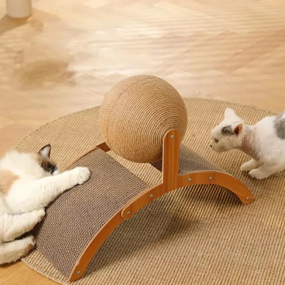 Gratte boule moderne avec support pour chat