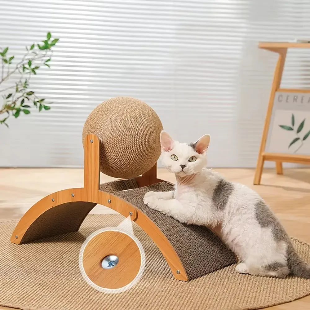Gratte boule moderne avec support pour chat