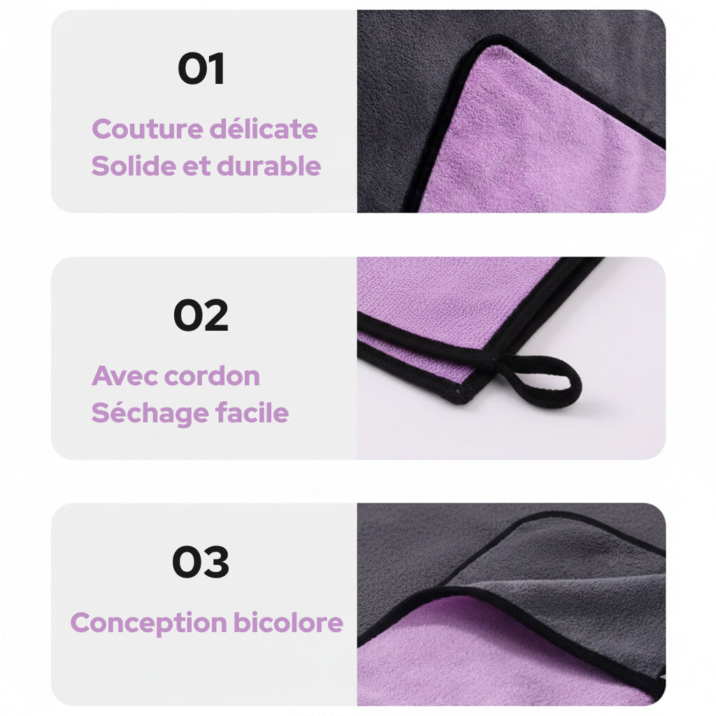 Serviette en microfibre - Séchage Rapide
