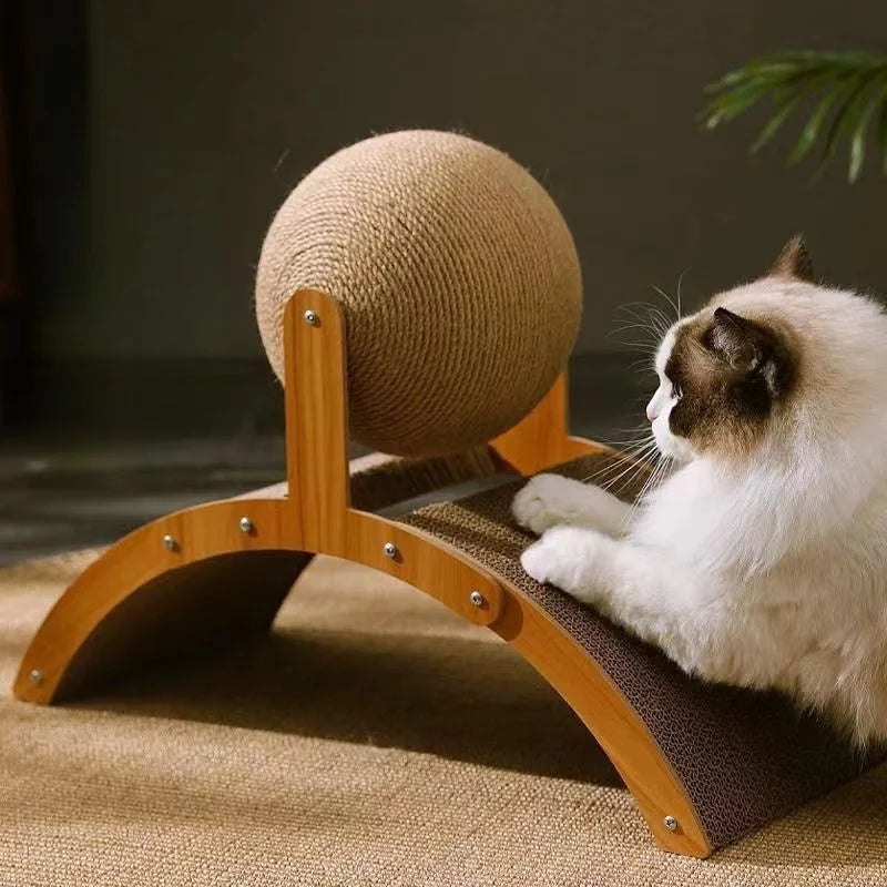 Gratte boule moderne avec support pour chat