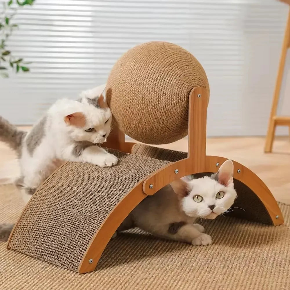Gratte boule moderne avec support pour chat